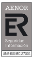 Sello AENOR UNE-ISO/IEC 27001, seguridad de la informacion